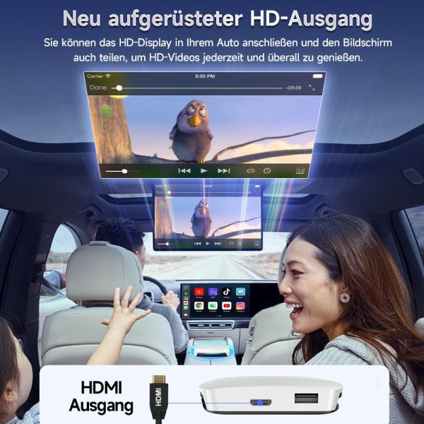 Carlinkit Tbox UHD Android 13 CarPlay AI Box mit HD-Ausgang