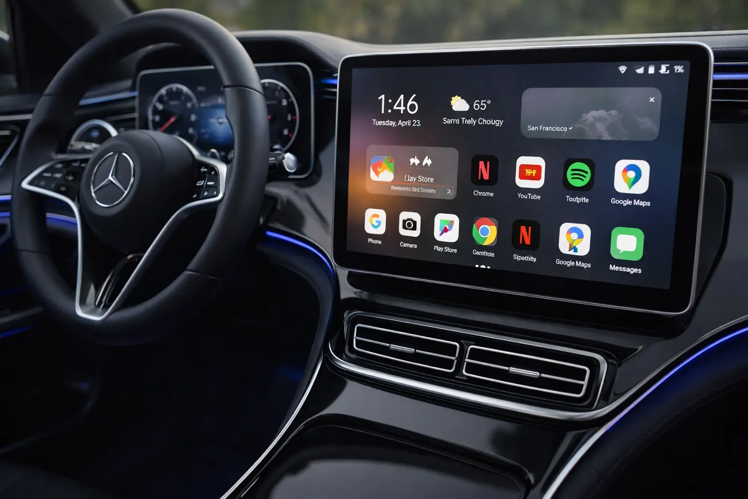 Vollständiger Android 13 Multimedia-Startbildschirm