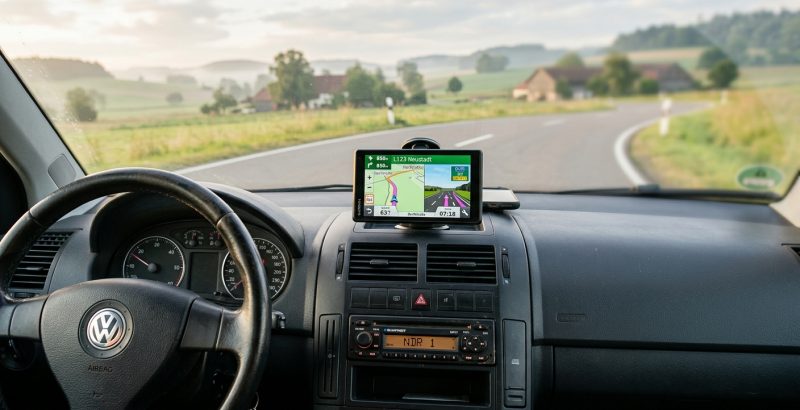 1-DIN Radio mit CarPlay und ausgefahrenem Display im hellen Fahrzeuginnenraum