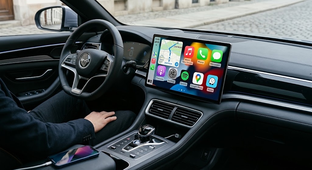 Apple CarPlay auf dem 15,6-Zoll-Display des BYD Seal U DM-i