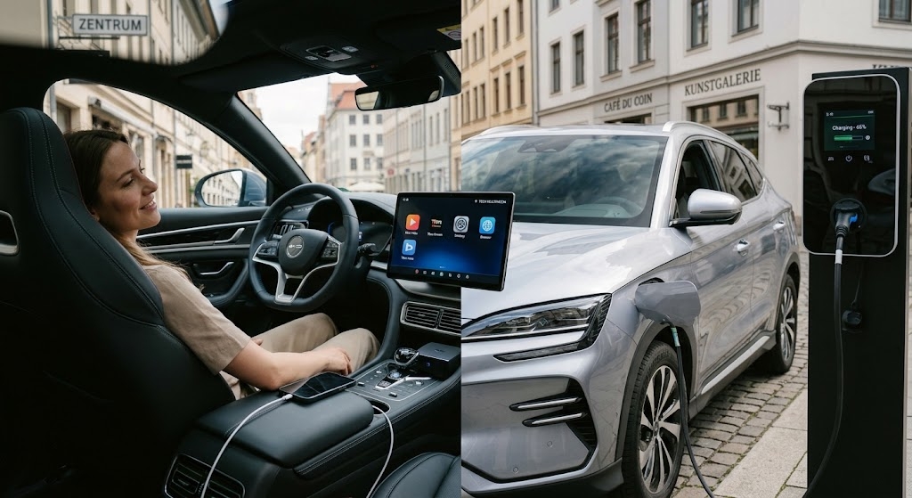 AI Box im BYD Seal U DM-i: Streaming-Apps während der Ladepause